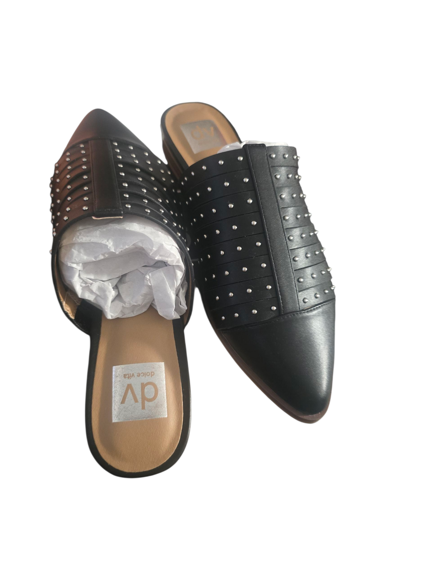 Dv Dolce Vita Black Women's Idilly Woven Slip-On Mule Flats