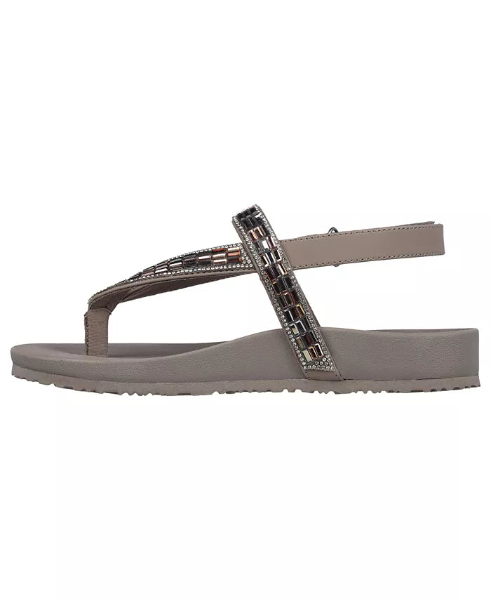 Skechers Women's Arch Fit Cali Meditation - Fancy Love Thong Strap Sandals