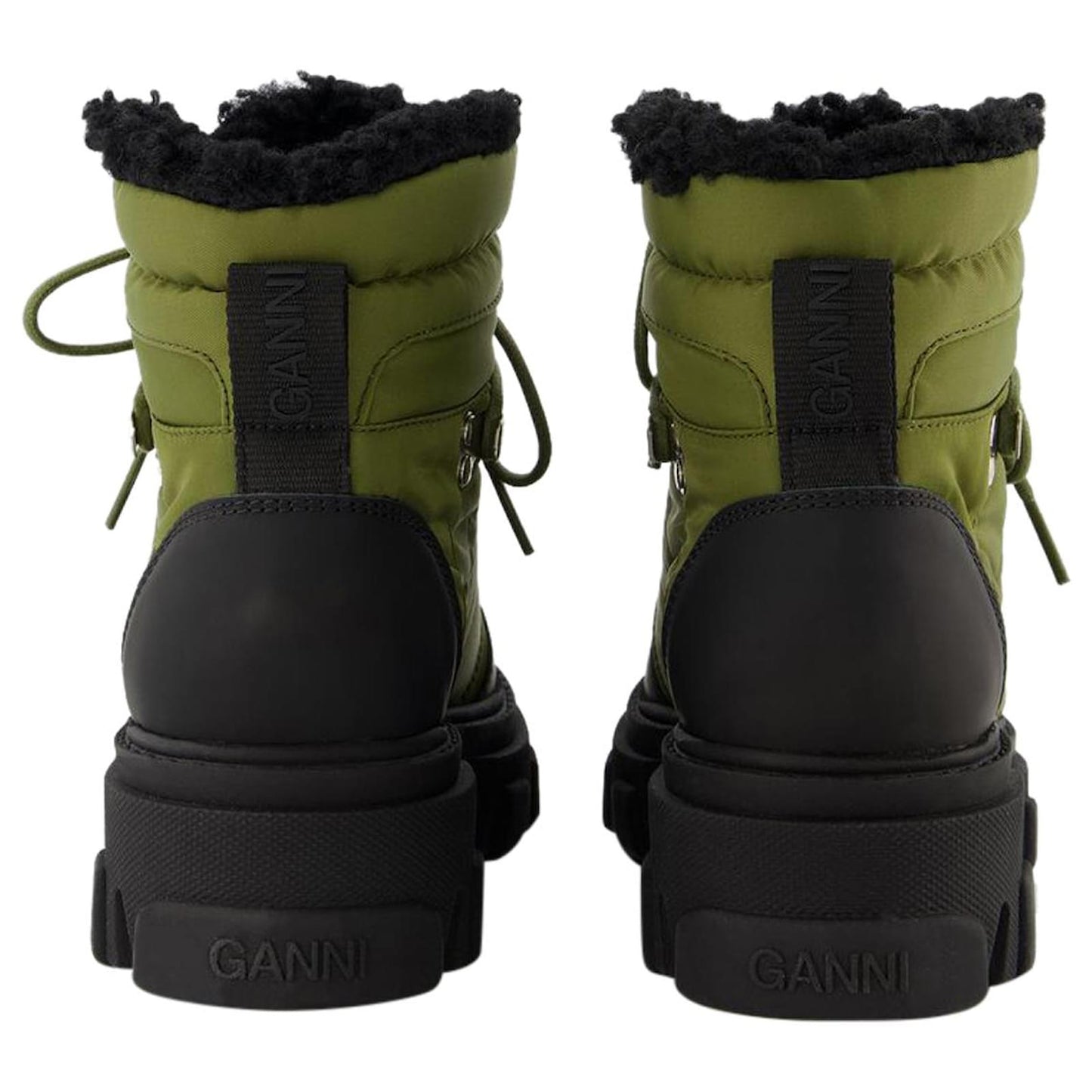 GANNI- Lace-Up Ankle Boots