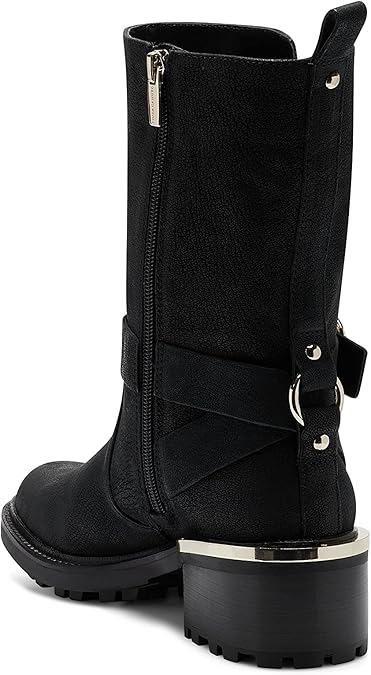 Vince Camuto Kerivini Black Silk Goat Boot