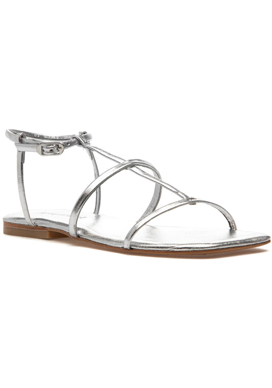 Jeffrey Campbell-Corinth Leather Flat Strappy Sandal