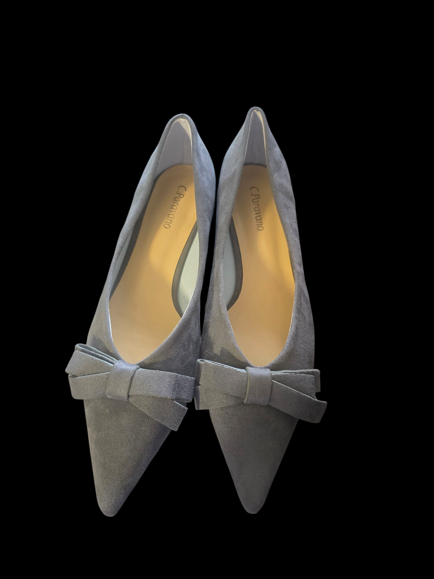 Paravano-Bowknot Suede Flats (Aida)