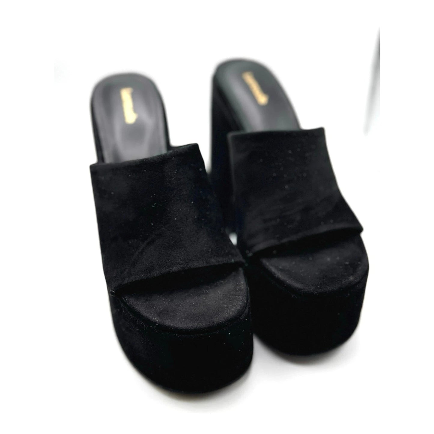 Larroudé Miso Studded Platform Slide Sandals