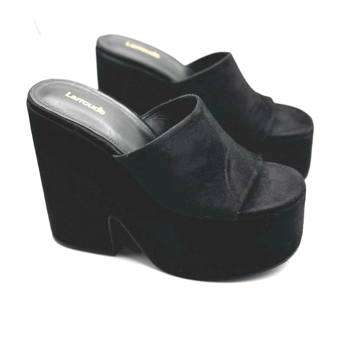 Larroudé Miso Studded Platform Slide Sandals