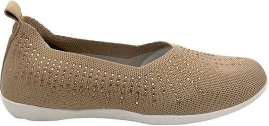 Bernie Mev Knit Slip-On w/ Rhinestones Adi Blush