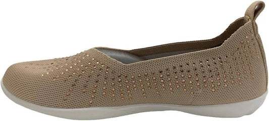 Bernie Mev Knit Slip-On w/ Rhinestones Adi Blush