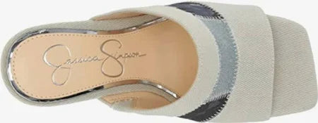 Jessica Simpson Womens Aishia Denim Slip-On Wedge Sandals