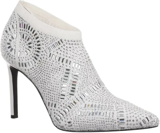 Thalia Sodi Women's Karmen Stiletto Embellished Knit Ankle Booties