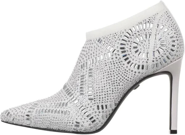 Thalia Sodi Women's Karmen Stiletto Embellished Knit Ankle Booties