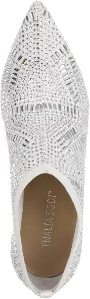 Thalia Sodi Women's Karmen Stiletto Embellished Knit Ankle Booties