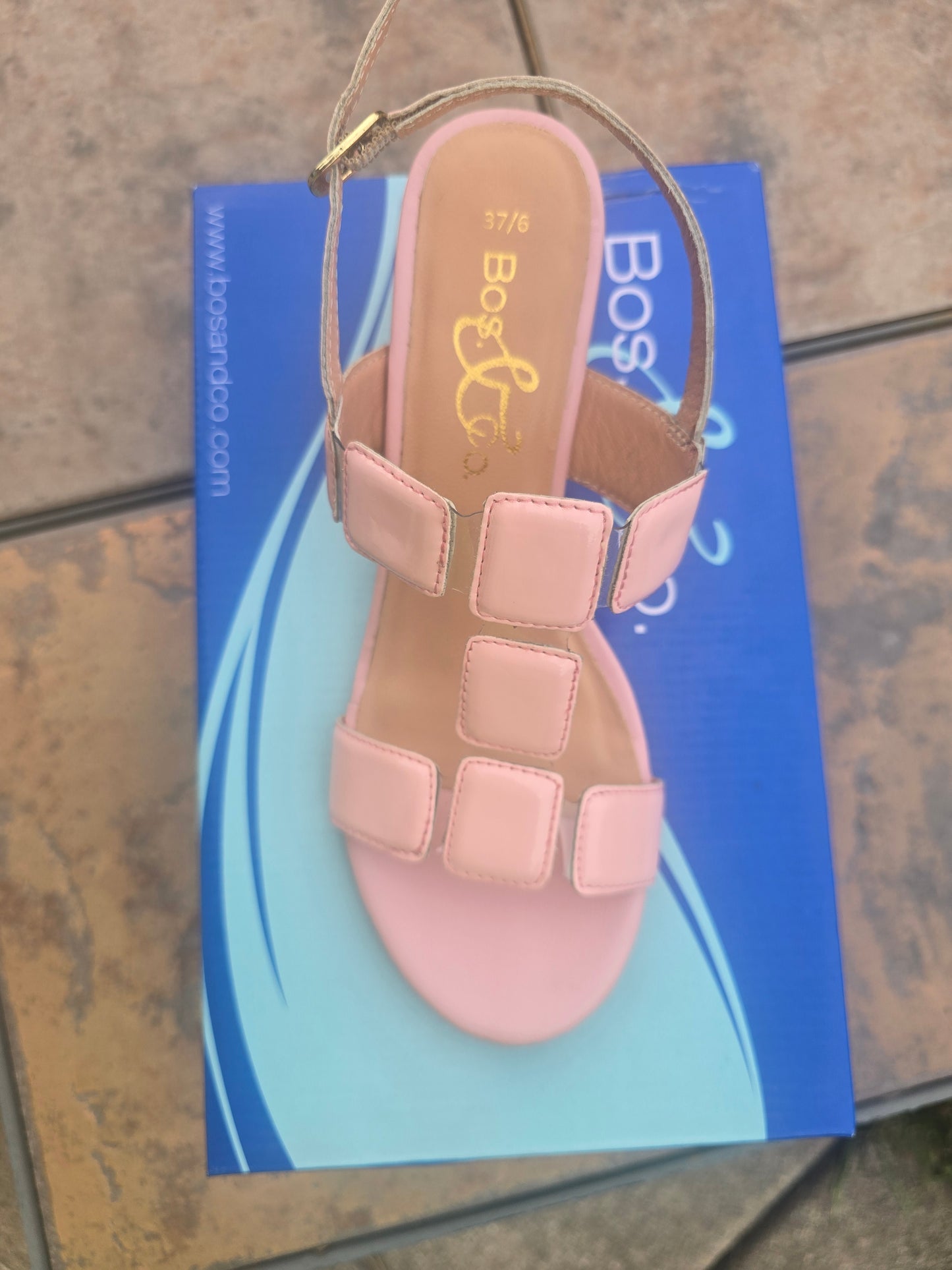 Bos. & Co. Patent Pu Buckle Sandal - Glow