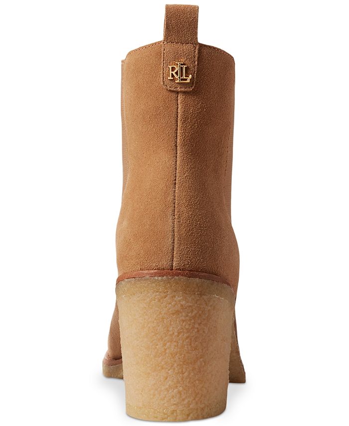 LAUREN RALPH LAUREN- Marianna- Brown-Water Resistant Suede Bootie