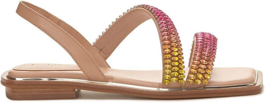 Vince Camuto Womens Prizza Faux leather Slingback Sandals