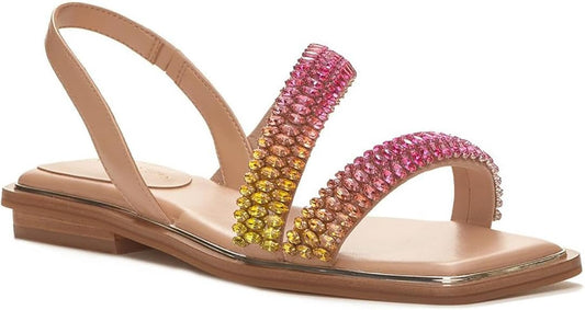 Vince Camuto Womens Prizza Faux leather Slingback Sandals