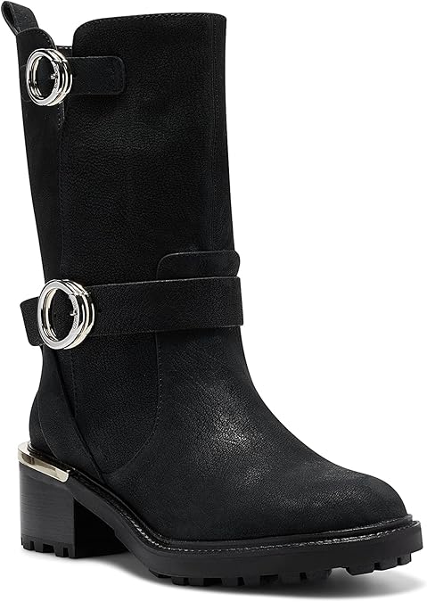 Vince Camuto Kerivini Black Silk Goat Boot