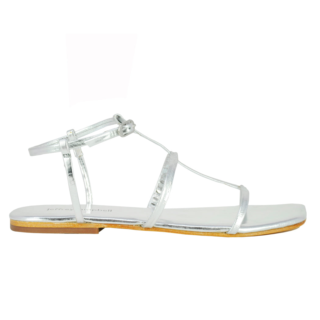 Jeffrey Campbell-Corinth Leather Flat Strappy Sandal