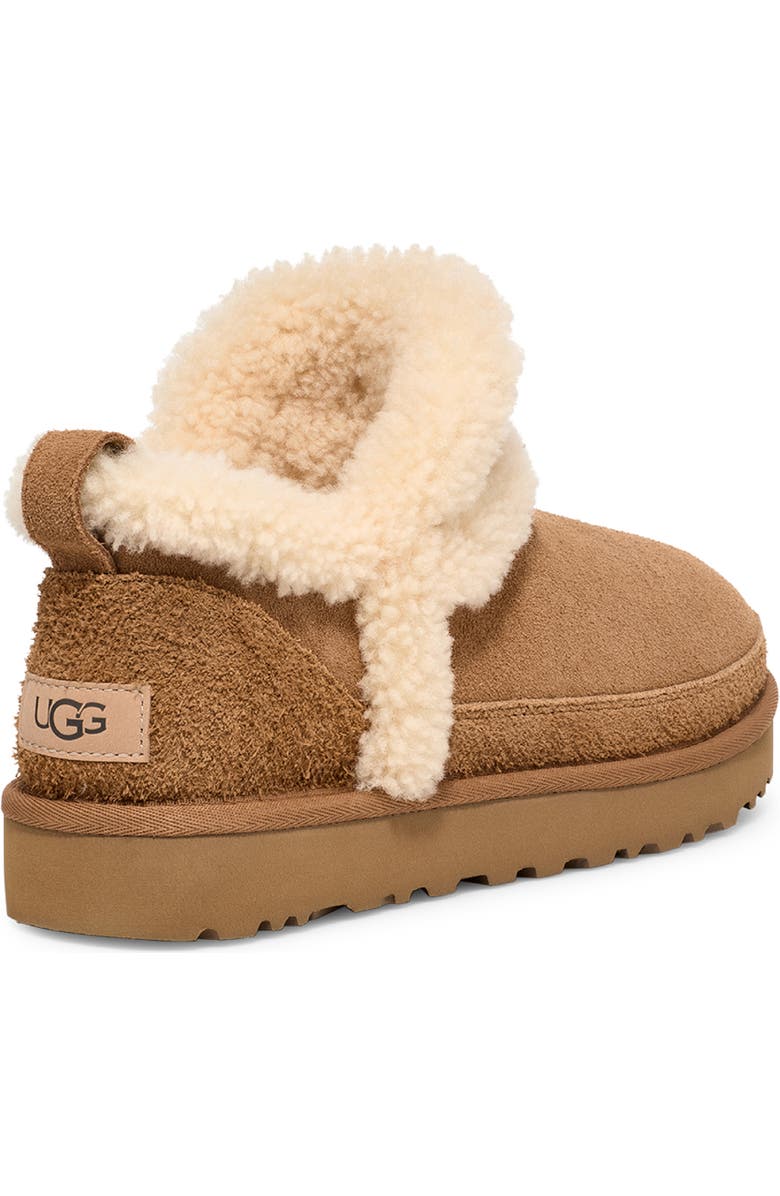 UGG Classic Ultra Mini Spillseam Genuine Shearling Bootie