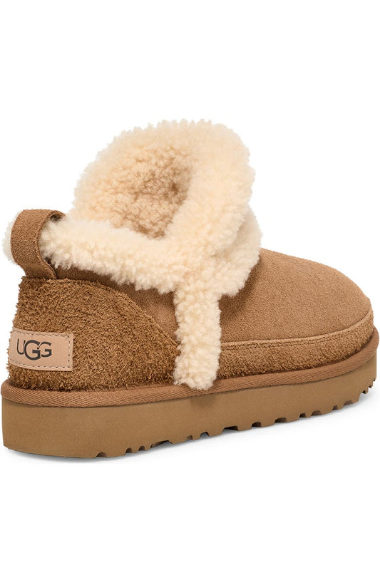 UGG Classic Ultra Mini Spillseam Genuine Shearling Bootie