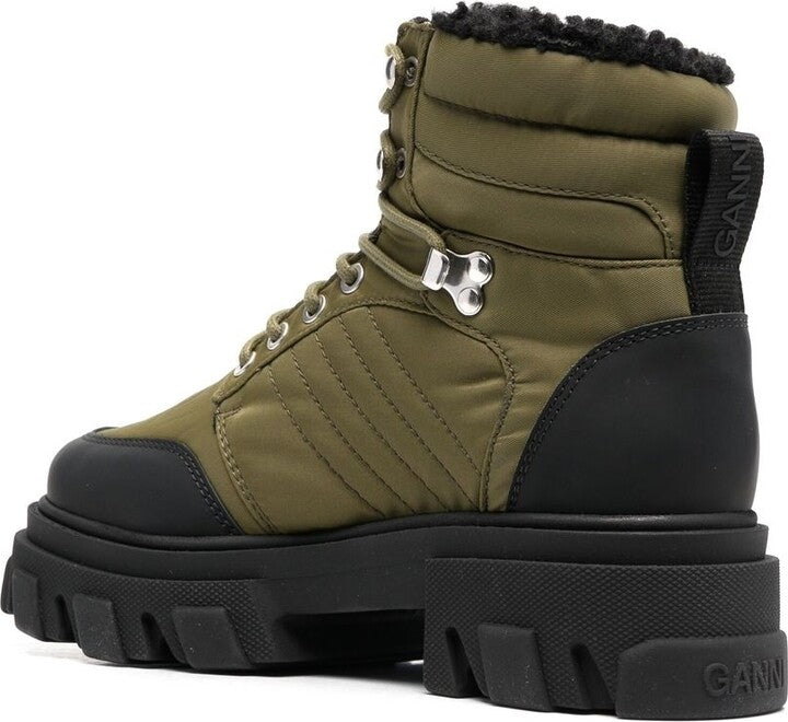 GANNI- Lace-Up Ankle Boots