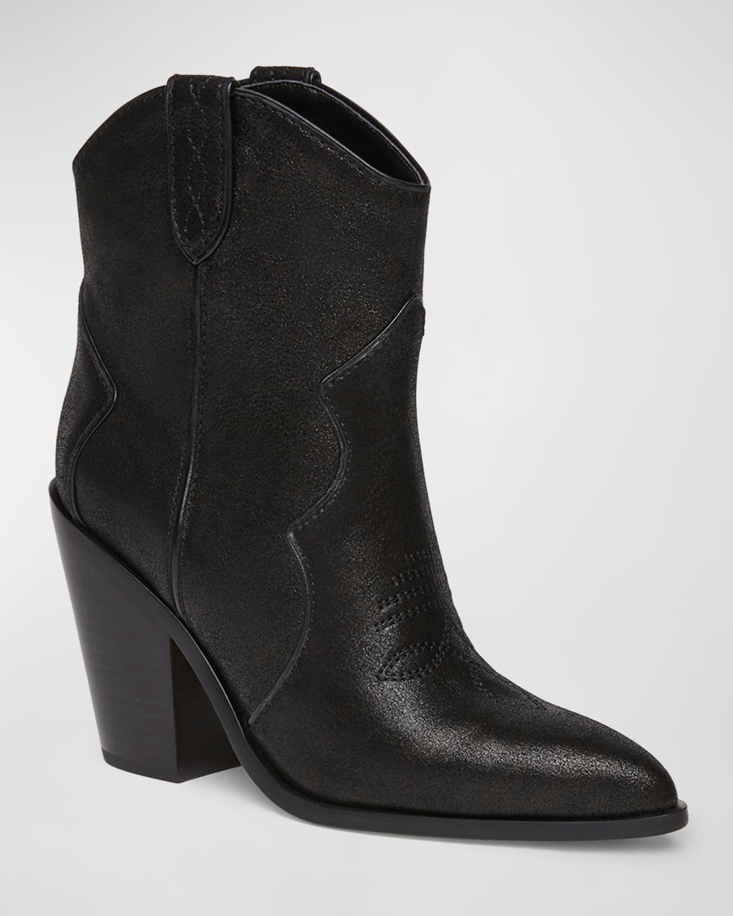 PAIGE Porter Suede Western Ankle Booties