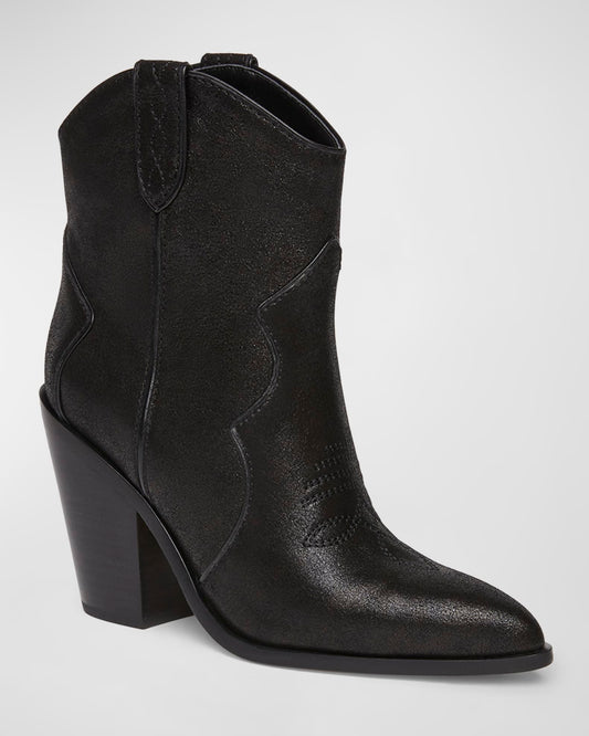 PAIGE Porter Suede Western Ankle Booties