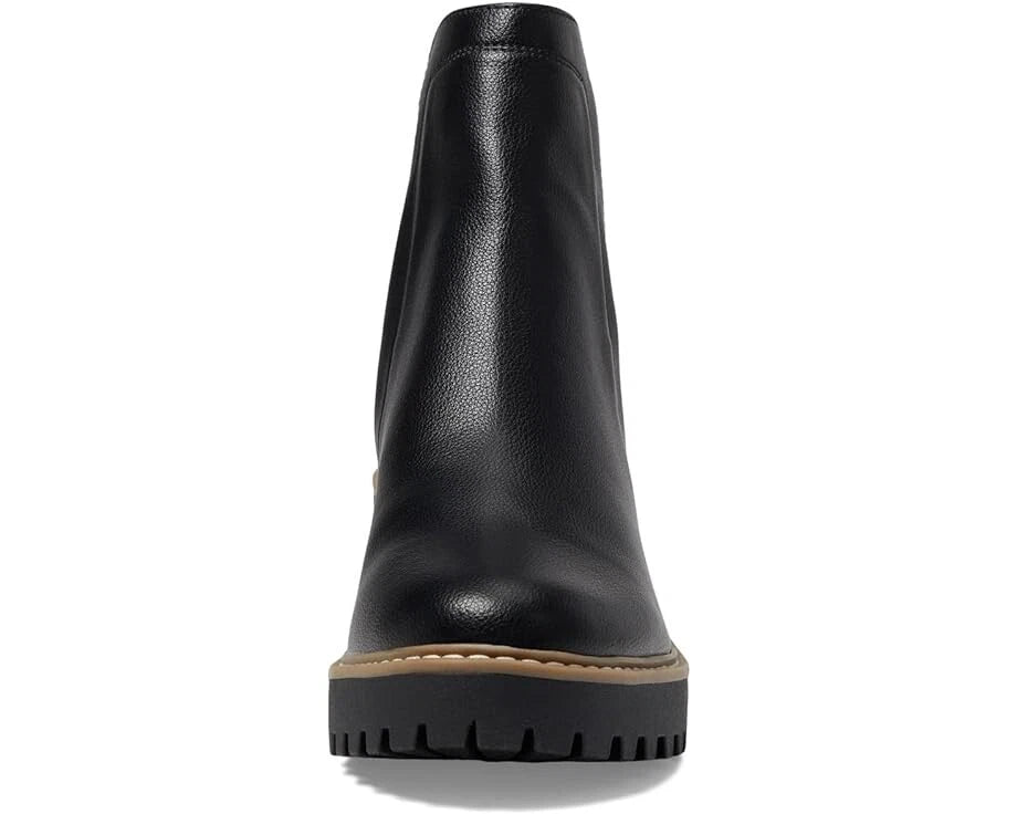 DV BY DOLCE VITA RIELLE LUG SOLE CHELSEA BOOT WOMEN BLACK EXOTIC