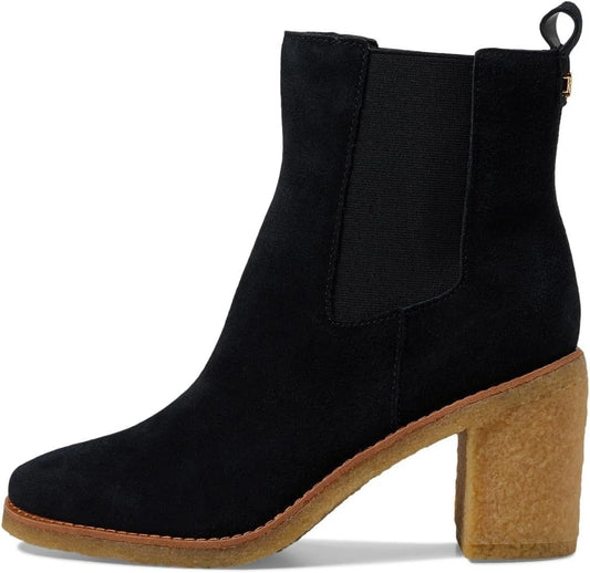 LAUREN RALPH LAUREN- Marianna- Black-Water Resistant Suede Bootie