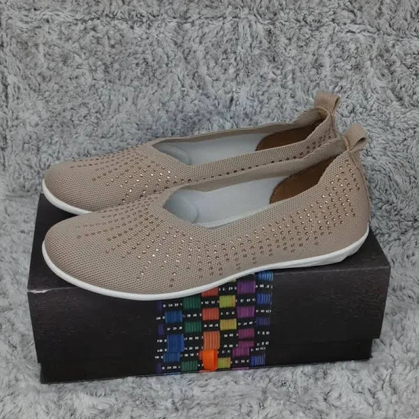Bernie Mev Knit Slip-On w/ Rhinestones Adi Blush