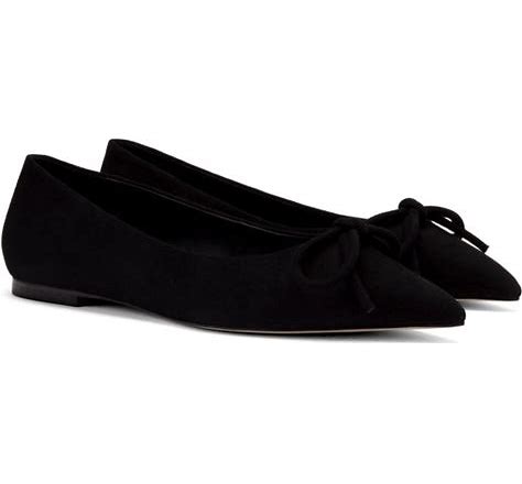 Larroudé Lee Flat In Black Suede